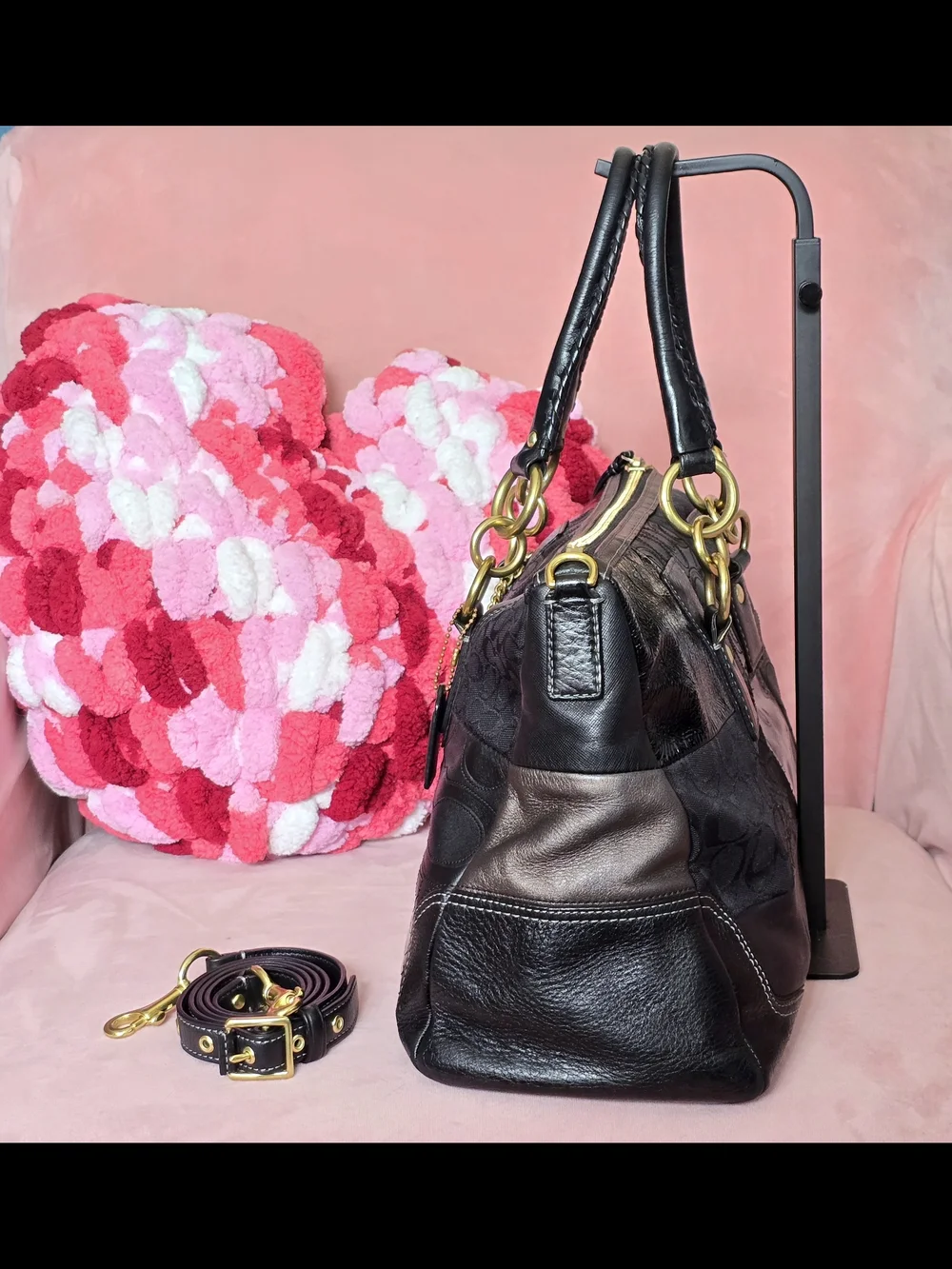 Coach Hamptons Patchwork Leather Satchel (12479)